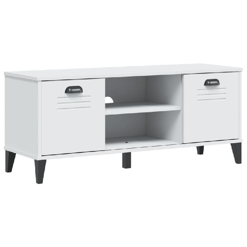 Helloshop26 - Banc à chaussures bottes commode étagère meuble entrée rangement 106 x 35 x 45 cm bois massif de pin blanc 02_0023012 - blanc Bois m_0