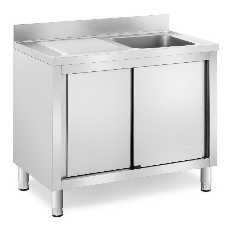 Helloshop26 - Plonge inox sur meuble 1 bac acier inoxydable 400 x 400 x 240 mm 14_0005023 - 3000227931535_0