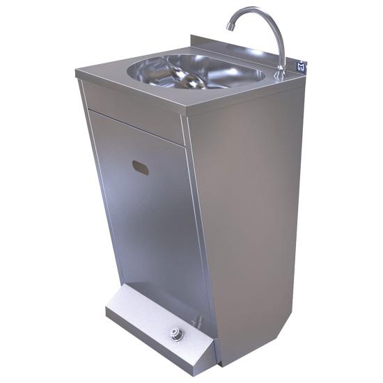 Lave-mains inox mural avec commande à pédale et cuve 412x337 mm - PGLC0004/B_0