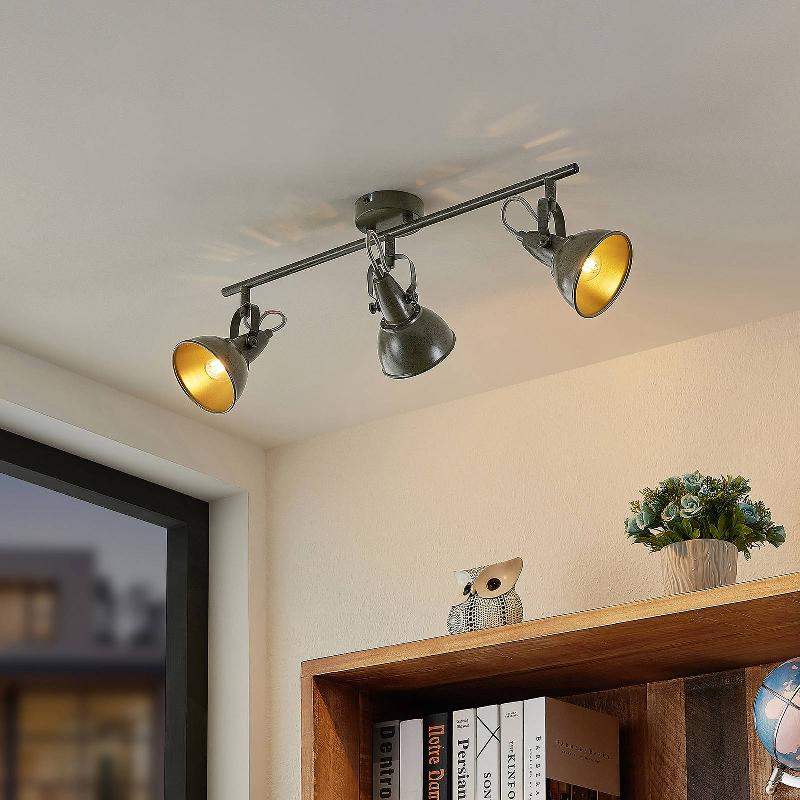 LINDBY JULIN SPOT, À TROIS LAMPES, GRIS FONCÉ