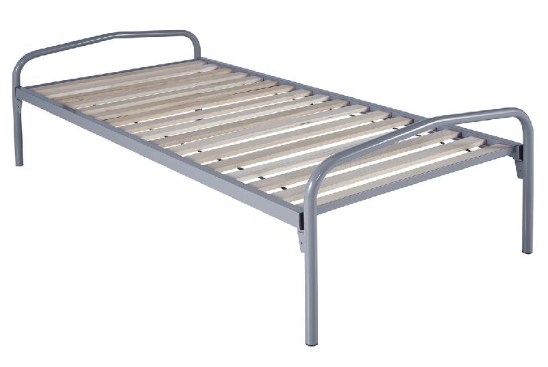 LIT EVOLUTION STANDARD 80X190 CM SOMMIER LATTES RAL 9006 ALU - MANUTAN COLLECTIVITÉS