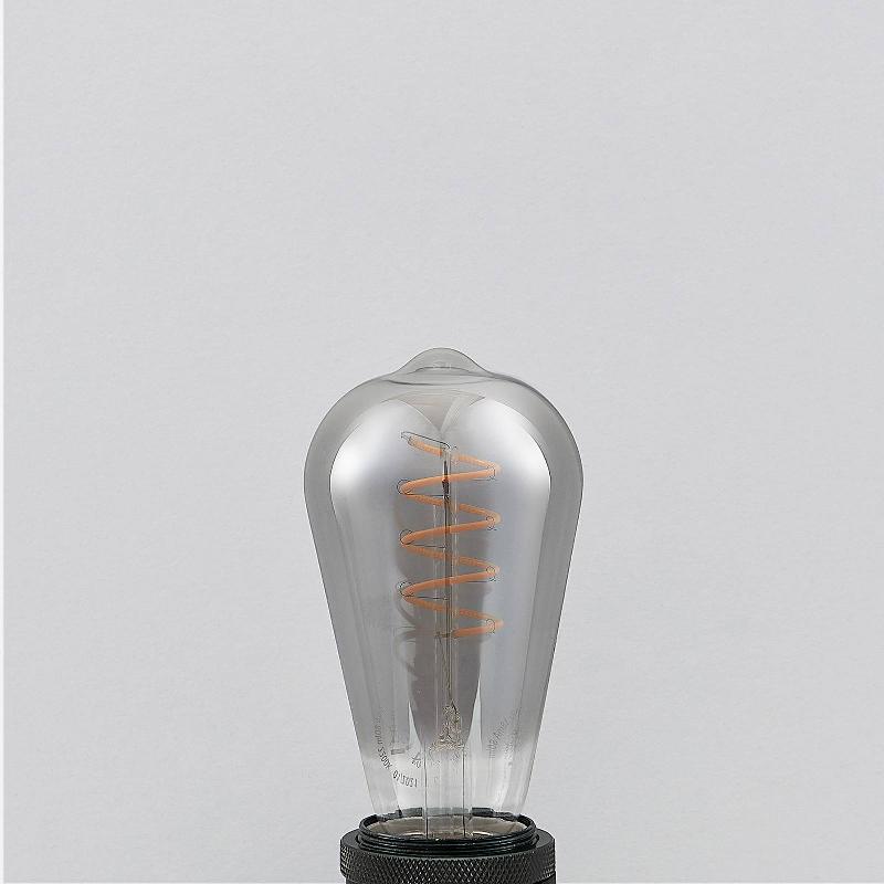 LUCANDE AMPOULE LED E27 ST64 4W 1.800K INTENSITÉ VARIABLE TITANE