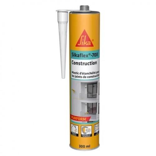 MASTIC POLYURÉTHANE - FAÇADES EN BÉTON ET MAÇONNERIE - SIKAFLEX 708 - BLANC - CARTOUCHE 300 ML SIKA