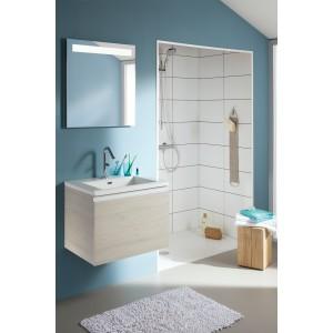 Meuble 60 Cm 1 Tiroir 1 Vasque Miroir Decor Bois Epok Sanijura