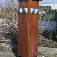 Natura - borne marina en bois lamellé collé - In-Elec - H 970 mm - section 250 x 250 mm - protection différentiel 30mA_0
