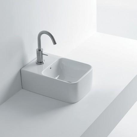NORMAL 24 LAVE-MAINS VASQUE CERAMIQUE AVEC TROP PLEIN ROBINETTERIE VASQUES - CRISTINA ONDYNA WNL2435
