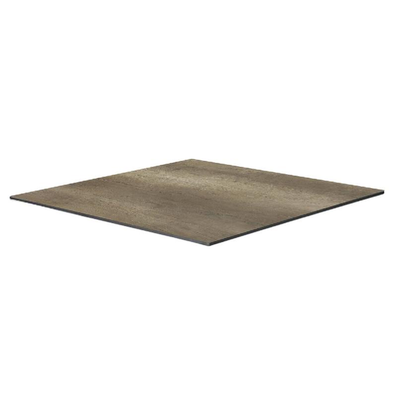 Oviala Business Plateau de table stratifié 70x70 cm chêne fumé - marron 113423_0