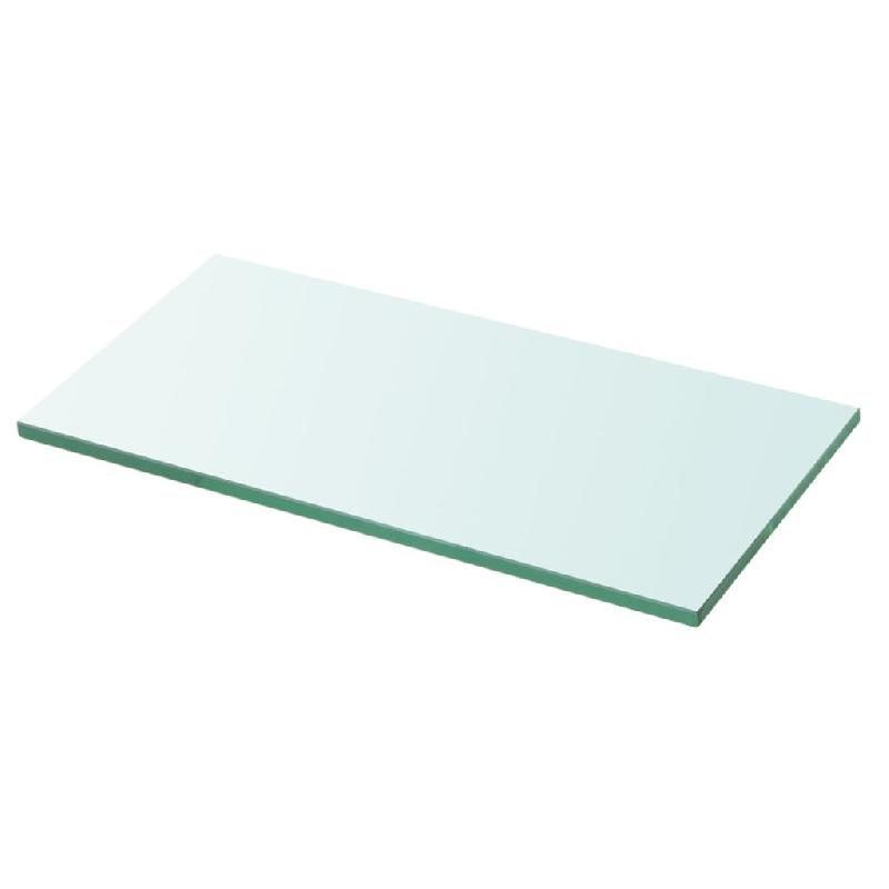 Panneau d'étagère en verre trempé transparent - 30 x 12 cm - Charge 15 kg - Réf. 2702172/2_0