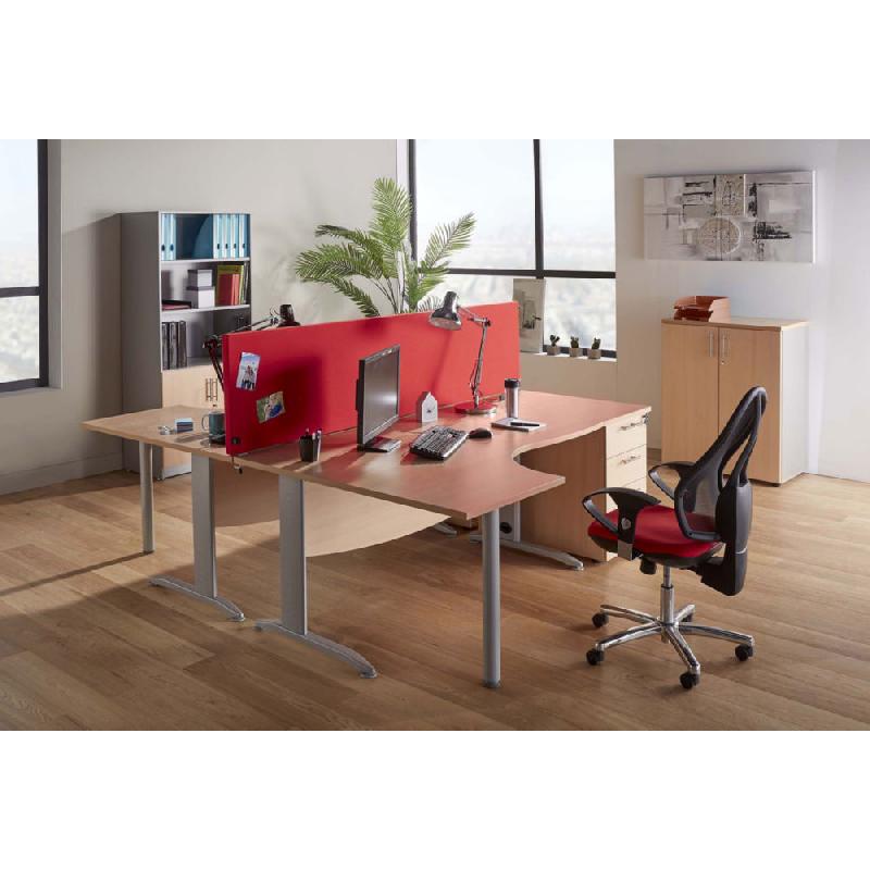 Panneau-écran acoustique Moody pour bureau bench L.140 cm – Tissu