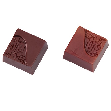 PLAQUE CHOCOLAT 24 EMPREINTES CARRÉ HIÉROGLYPHE  8 G
