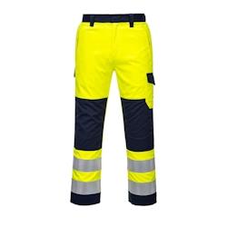 Portwest - Pantalon de travail haute visibilité MODAFLAME Jaune / Bleu Marine Taille M - M jaune MV46YNRM_0
