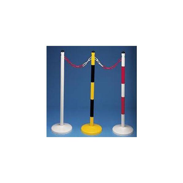 Potelet sur coupelle jaune/noir - idéal pour chaîne, barrière de protection et délimitation - usage extérieur - Marque Rolléco_0