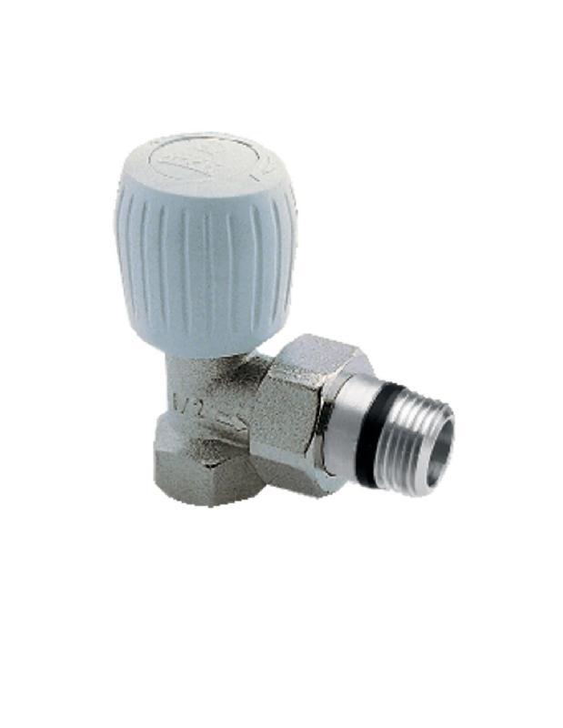 ROBINET DE RADIATEUR ÉQUERRE NICKELÉ 1/2'' - ORKLI - 1125