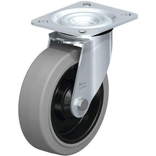 ROUE FORTES CHARGES À BANDAGE CAOUTCHOUC L-POEV 125K-SG - BLICKLE