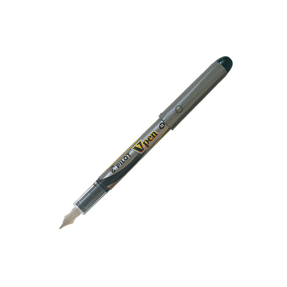STYLO-PLUME PILOT V-PEN - POINTE MOYENNE DE 0,4 MM - CORPS GRIS - ENCRE BLEUE
