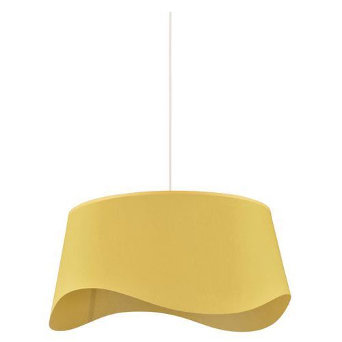SUSPENSION FORME TAMBOUR EFFET EFFET VAGUE EN PERCALE MOUTARDE - COREP