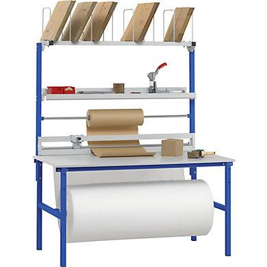 Table d'emballage standard Cenpac - 2000 x 800 mm - avec plateau laminé et accessoires intégrés_0