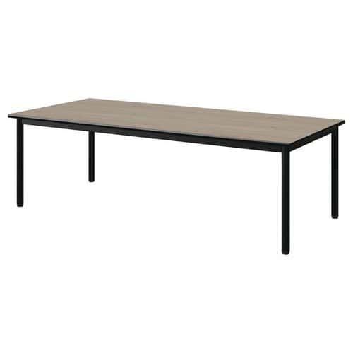 TABLE MALIBU 180X80 T2 4P ST ANTIB CHÊNE 1146/NOIR NOIR 9005