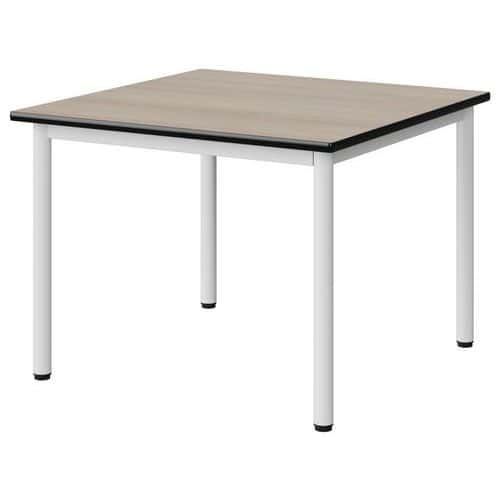 TABLE MALIBU 80X80CM T3 4P STRA ACACIA/NOIR BLC 9016