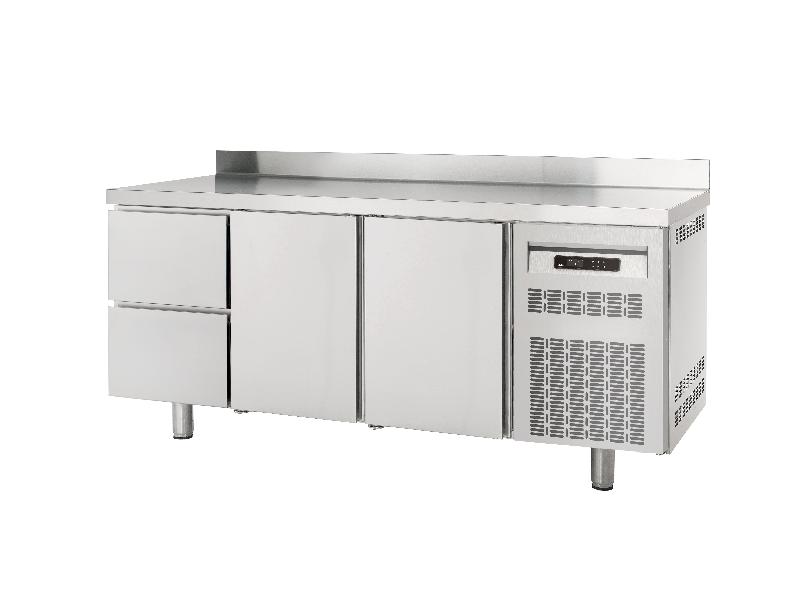 TABLE RÉFRIGÉRÉE PROFI 2/2 SUPERIOR AVEC DOSSERET - GN 1/1