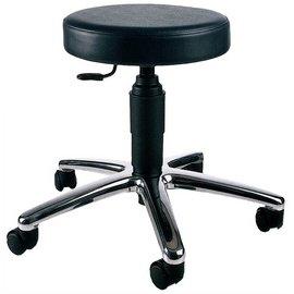 TABOURET PIVOTANT 'TEC 70' CHROME, NOIR