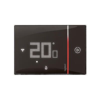 Thermostat d'ambiance - Legrand - connecté - Smarther with Netatmo - noir - gestion chauffage et climatisation - 0 490 39_0