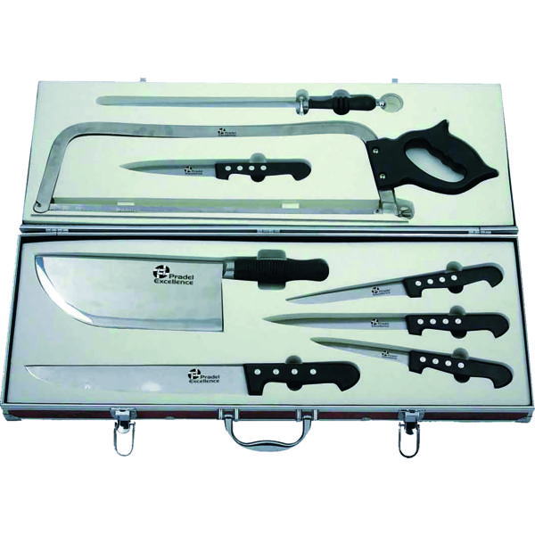 VALISE DE BOUCHER 8 PIÈCES ÉPAISSEUR LAME 3 MM