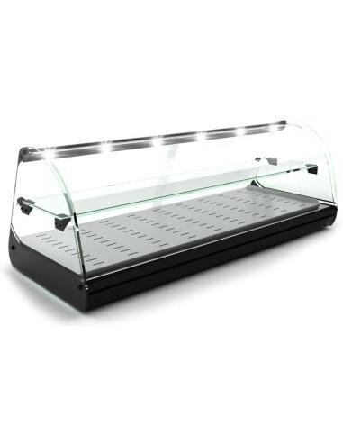 Vitrine chauffante à tapas CLASSIC - Chaleur sèche - 2 niveaux - 840 mm - SH24 | Sayl Barcelona - Avec lumière LED - noir 674005068329_0