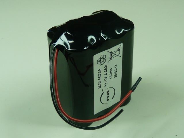 Batterie Li-Ion 6x 18650 3S2P ST2 - 10.8V 5200mAh avec fils - Marque NX_0