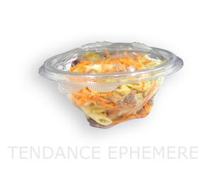 Boîte - bol salade bol salade rond couvercle charnière 250g  ref. Produit : bsc250g100_0