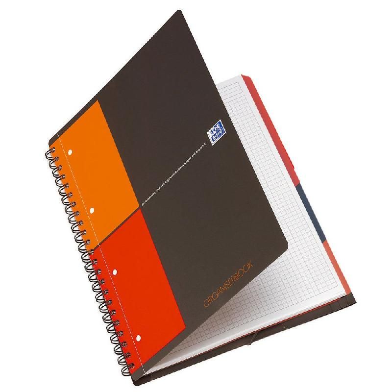 CLAIREFONTAINE CAHIER À SPIRALES FILINGBOOK - FORMAT A4 MAXI (80 G/M2) - 200 PAGES À PETITS CARREAUX