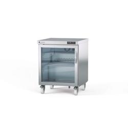 CORECO Meuble Froid Haut Rendement - 1 Porte Vitree - 0C/+8C - 701X805X915 - Interieur Et Exterieur Inox Aisi 430 - Roulettes SDV-27 - Acier inoxydabl_0