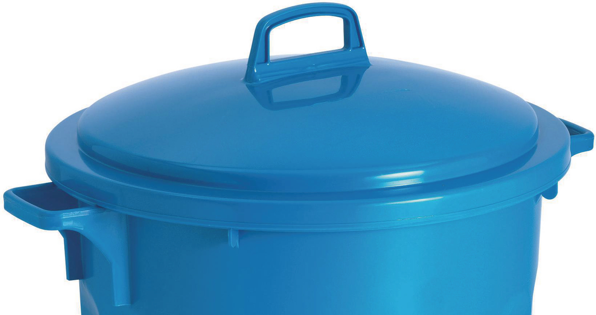 COUVERCLE POUR POUBELLE 75 L TRI SÉLECTIF COLORIS BLEU