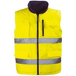 Coverguard - Gilet de travail sans manches réversible HV jaune HI-WAY classe 2 Jaune Taille XL - XL jaune 3435247237822_0