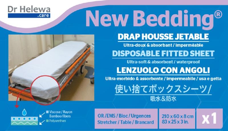 Drap housse Newbedding pour bloc, urgence, brancard à usage unique pour hôpitaux - DRHS1NT-DH01_0