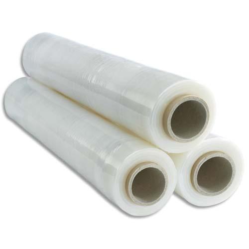 Emballage film étirable manuel polyéthylène cast tricouche pe-ld 20 microns l300 m x h450 mm transparent_0