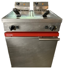 Friteuse électrique 2 x 6 L - AMBASSADE - 2 paniers inox - d'occasion_0