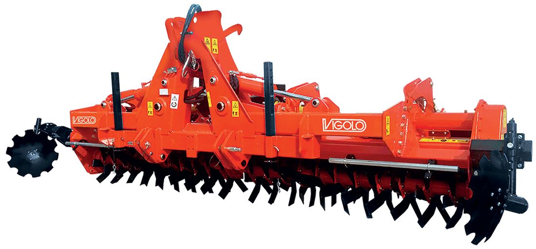 Fvg 400 à 600 - fraises et herses rotatives Vigolo - largeur 4000 à 6000 mm - transmission par engrenages et sécurité automatique_0