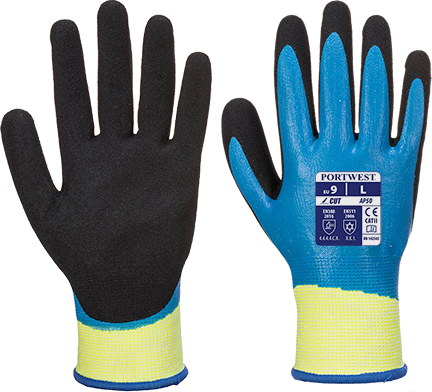 Gant anti-coupures bleu et noir XL - AP50B8RXL - Résistant aux coupures et abrasions_0