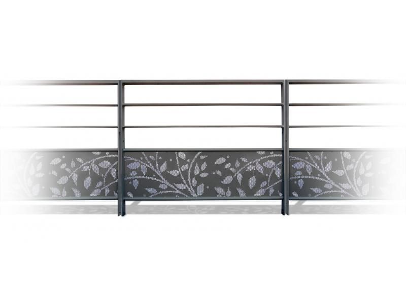 Gc3900 barrières urbaines - urban'nt - en acier - remplissage par tôle avec motifs micro-perforés_0