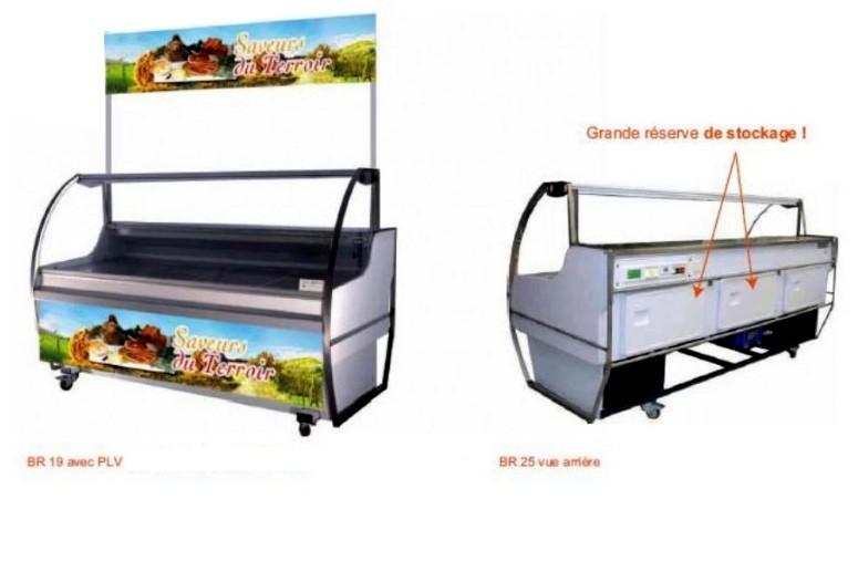 Location vitrine traiteur réfrigérée avec réserve - modèles BR 10 à BR 25 disponibles_0