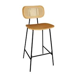 Now's Home - Lot De 2 Chaises De Bar En Bois Naturel Et Pieds En Metal - 3256390248981_0