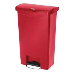 Poubelle à pédale frontale Rubbermaid Slim Jim rouge 50L - rouge GAGL026_0