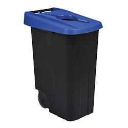 Rossignol - Poubelle 85L mobile ouverture calibrée MOVATRI GREEN - bleu - bleu plastique polypropylène 56187_0