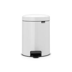Poubelle pédale 5l icon blanc -  500 cl  Plastique Brabantia 27.2x20.5 cm - blanc acier 55112065_0