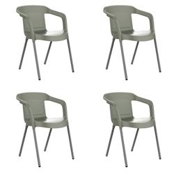Resol garbar MALTA Fauteuil Intérieur, Extérieur Set 4 Gris Foncé - gris multi-matériau 21651_0