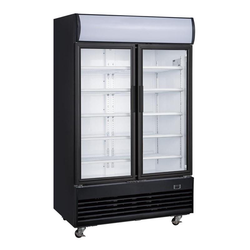 Vitrine réfrigérée murale pour produits frais en 2 portes - capacité 1300 litres  - r290 gaz écologique_0