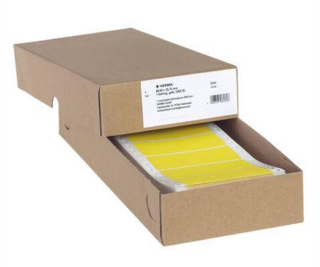 Étiquette adhésive informatique en continu - 88,9 x 35,7 mm - Réf. 8181 - jaune - 2000 étiquettes - imprimante matricielle_0