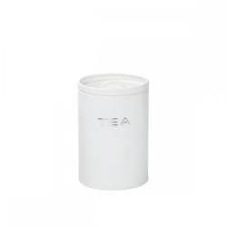 Aulica Boîte à thé blanche et argent 11x11x15cm - blanc 260201_0