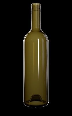 Bordelaise silhouette - bouteilles en verre 75 cl - teinte olive - bague Cétie - Midi Verre Emballages_0